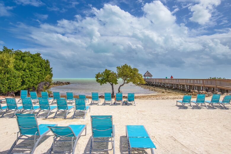 Small private resort beach