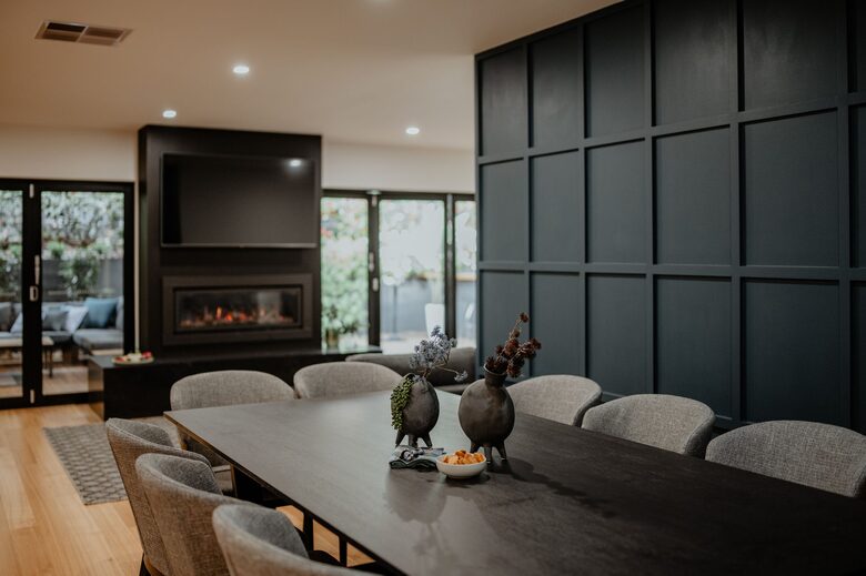 Dining table and lounge room