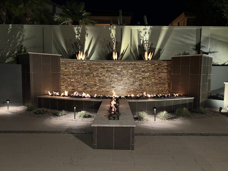 Backyard at night - so peaceful.