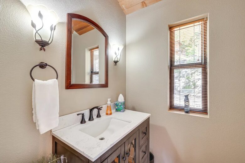 Newly remodeled powder room