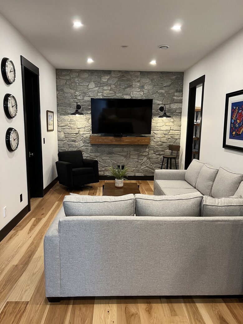 Lower Big Screen TV room