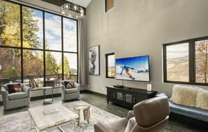 Living room #1 w/large window and amazing view