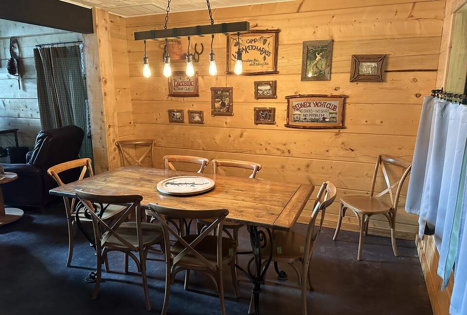 Dining room seats 8