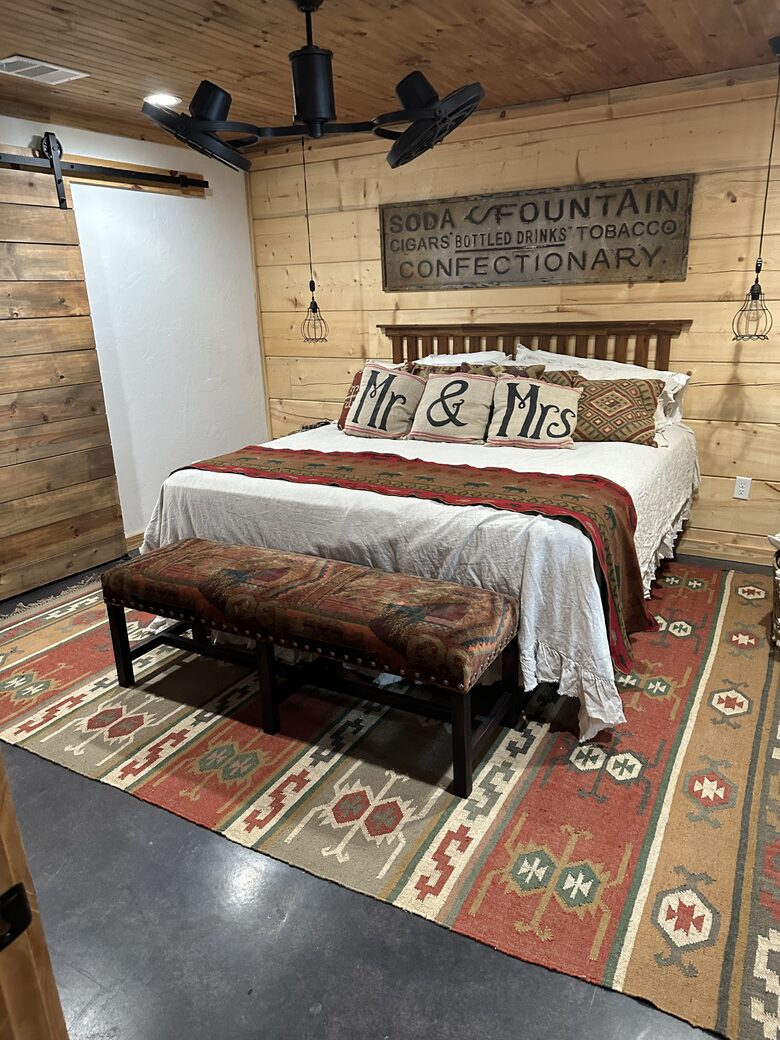 King bed in the master bedroom
