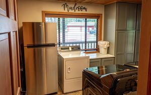 Laundry Room - Main Floor - 3 Dryers, 2 Washers, Fridge
