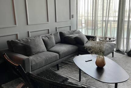 Living room with balcony