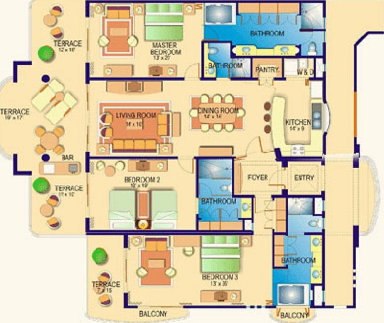 Villa 1101 Floor Plan