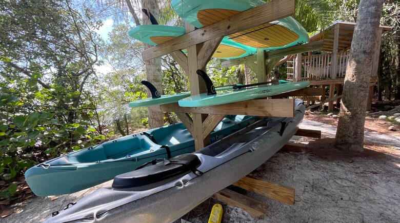Paddle boards and kayaks