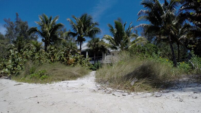 Private beach