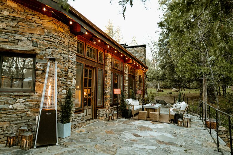 Stone and Glass House next to Yosemite National Park - Mariposa, California
