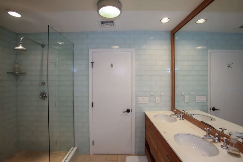 Upstairs primary suite spa bathroom