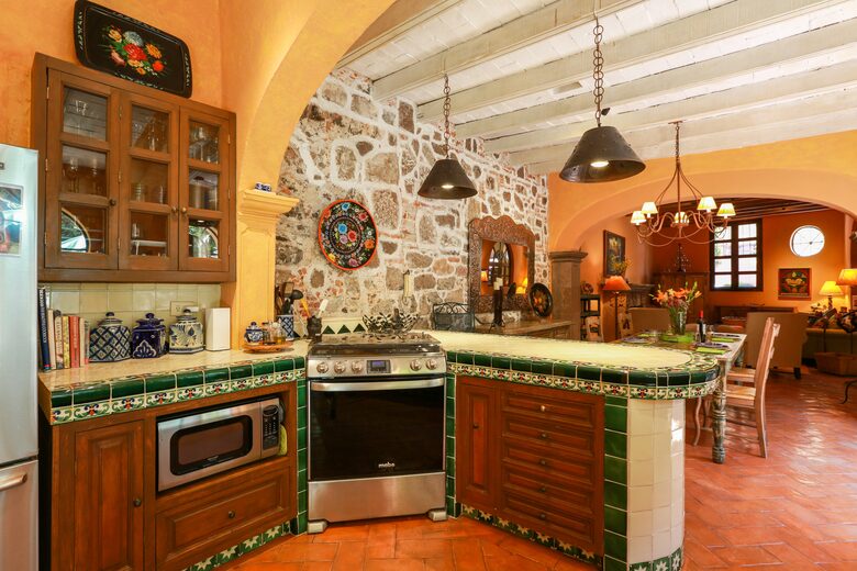 Kitchen with view to dining room