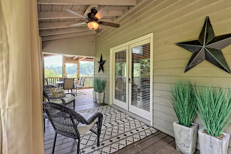 Welcome to the fully screened porch and main entrance