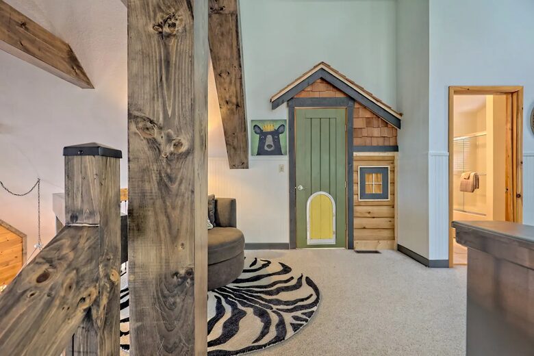 cozy reading nook and kid's playroom