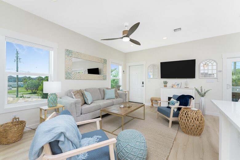 Gulf Beach Glimpse Views from Living Room