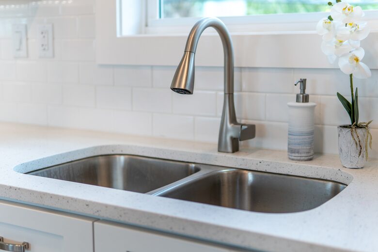 New Kitchen with Dual Undermount Sinks