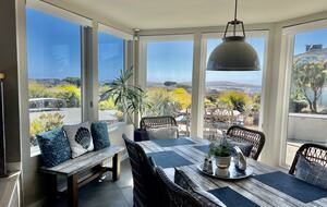 Dining area with epic views.