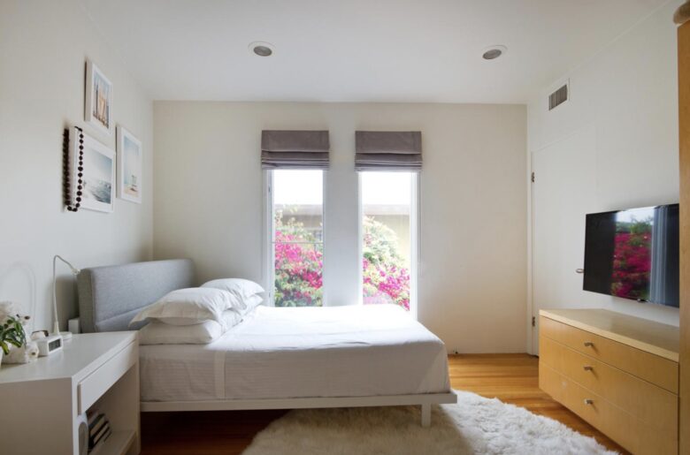 This private room has a full size mattress
