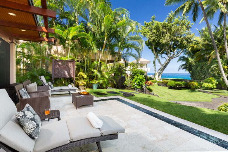 Relax on the lounge chairs and enjoy the view