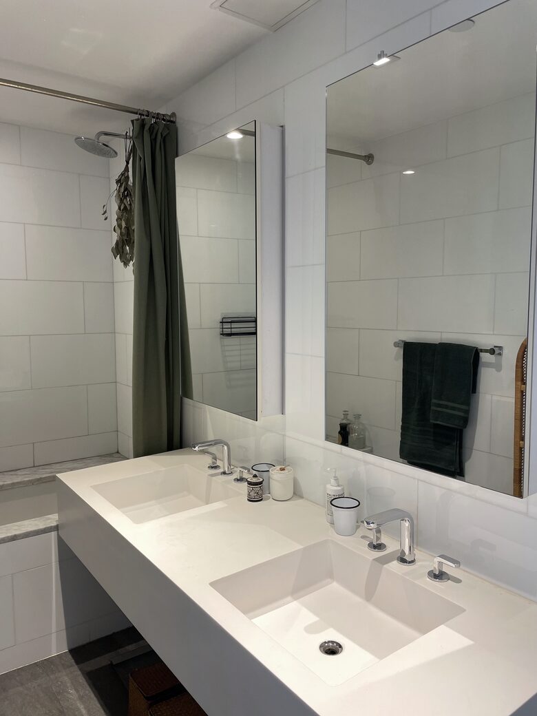 Master Bathroom with double sinks