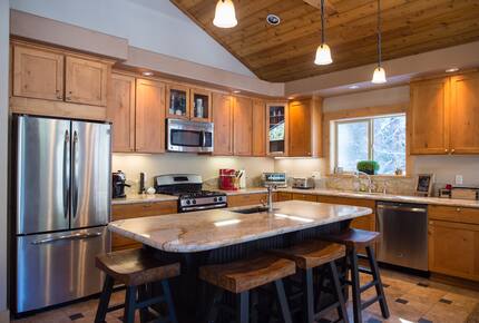 Kitchen with island seating for 4