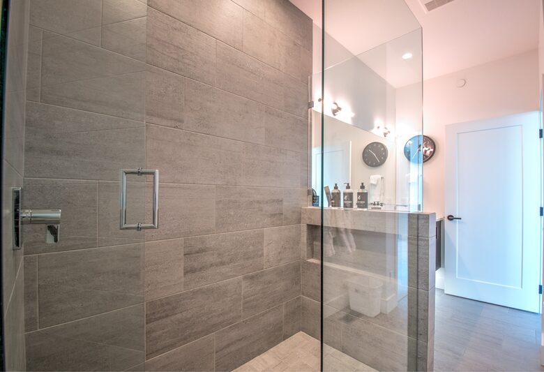 Shower in the master bath