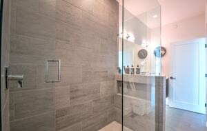 Shower in the master bath