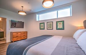 Lower-level bedroom with King bed
