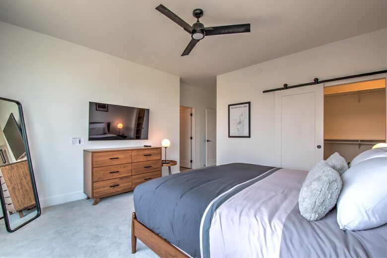Master bedroom with king bed