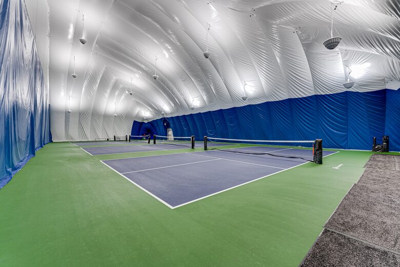 Indoor tennis and pickleball courts