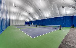 Indoor tennis and pickleball courts