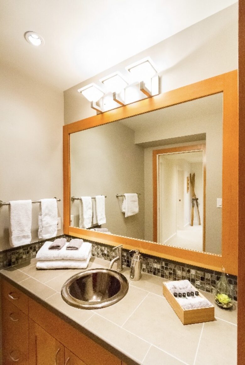 Main Floor Bathroom adjacent to Queen Room