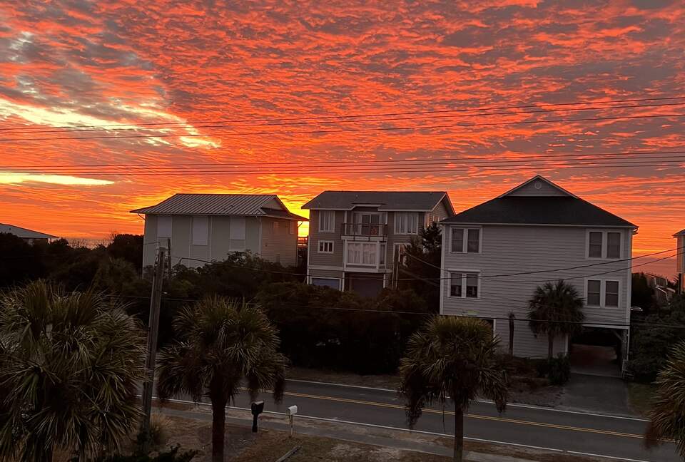 Sunrise from Balcony. Sunsets beautiful too!
