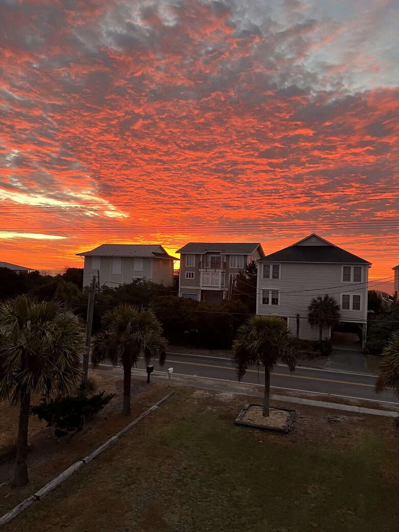 Sunrise from Balcony. Sunsets beautiful too!