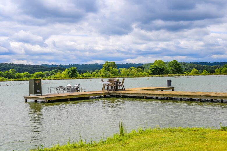 14 acre private, managed pond on property