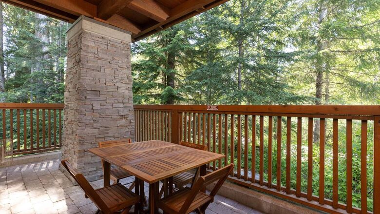 Large Deck with forest views