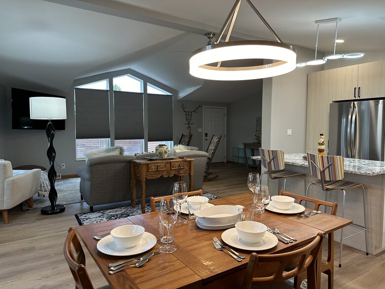 living room & dining room