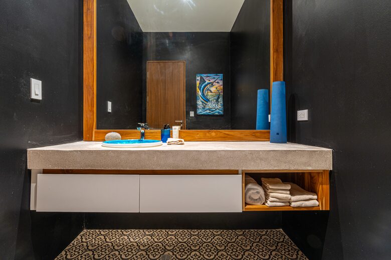 Main level powder room