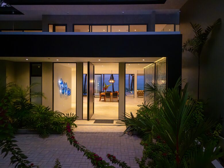 Front Door at night