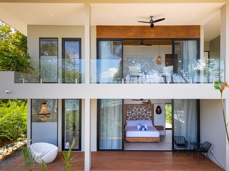 View of two suites from outside