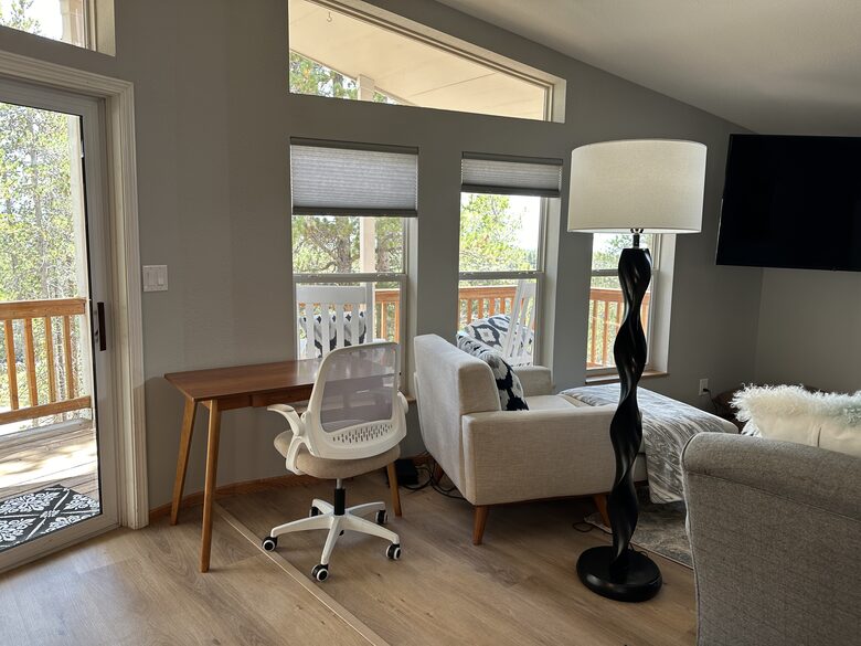 Desk and chair for computer