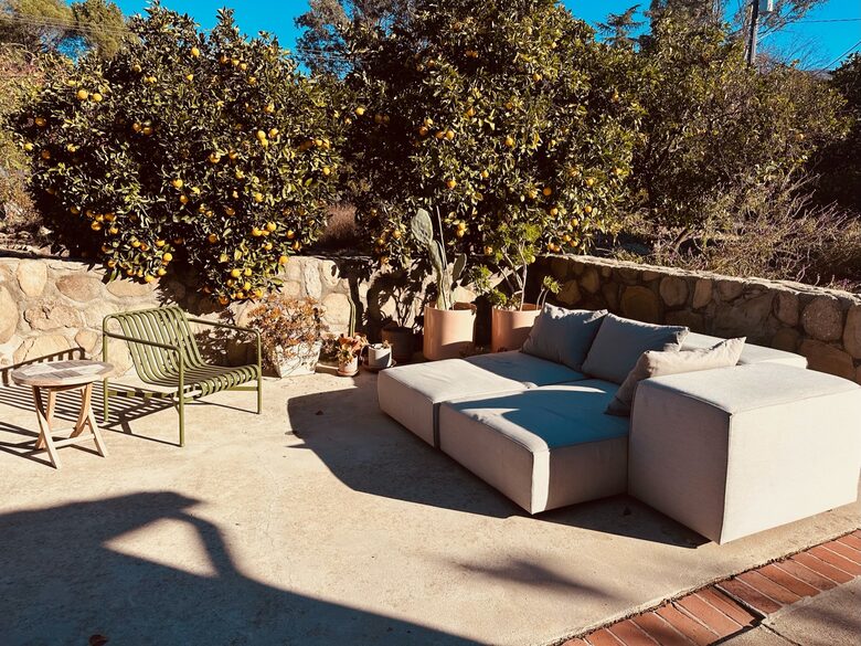 Living Divani Outdoor Sofa, with mountain views