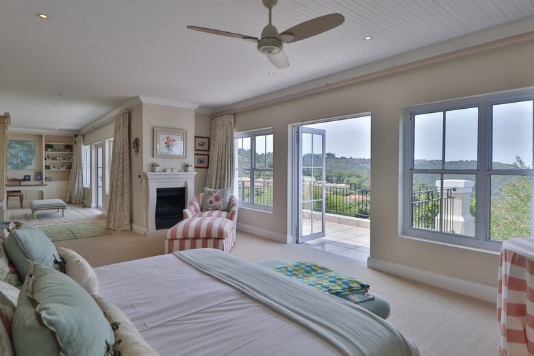 Top Floor - Master Bedroom and Balcony (Fireplace) (Bedroom 1)