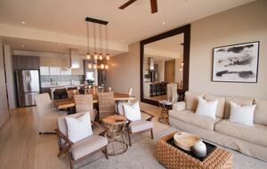 Open Concept Kitchen, Living and Dining Room