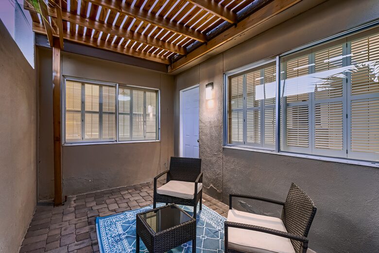 Outdoor seating area for 3rd bedroom