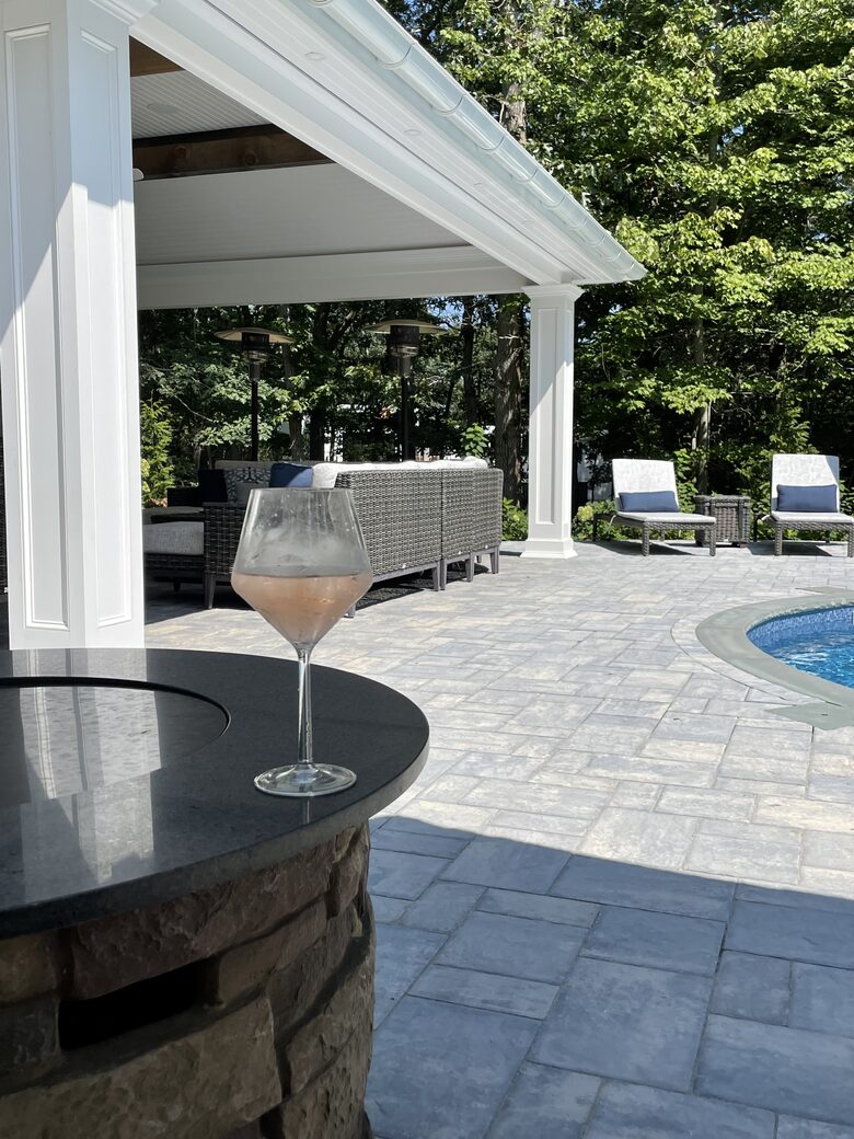 Two firepits and two patio heaters