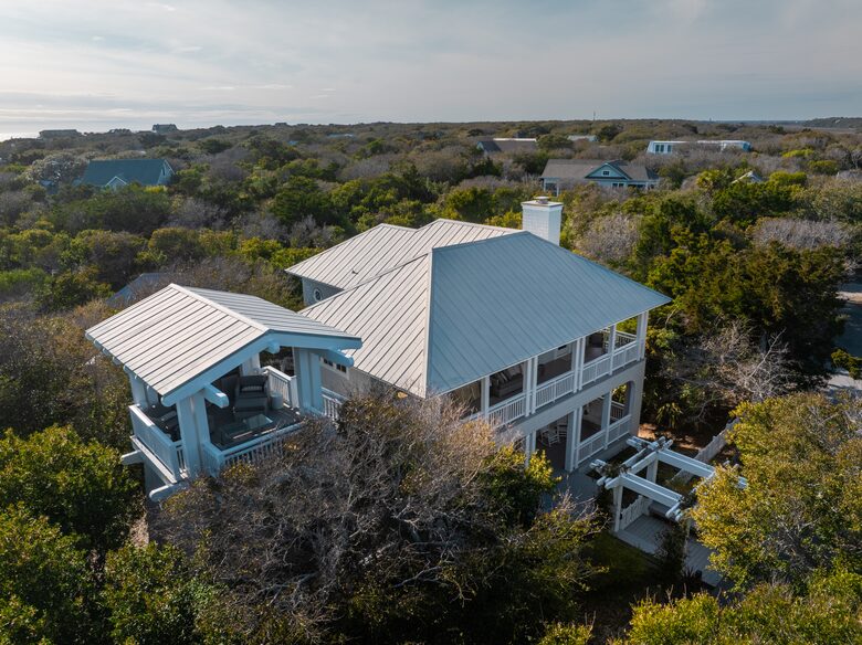 Drone view looking west toward the Marsh