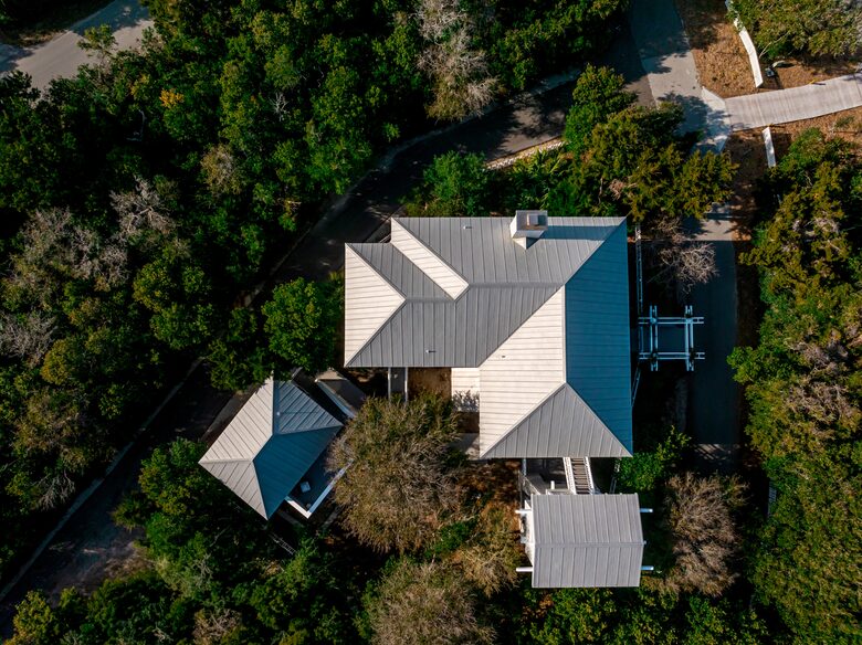 Elevated view over home