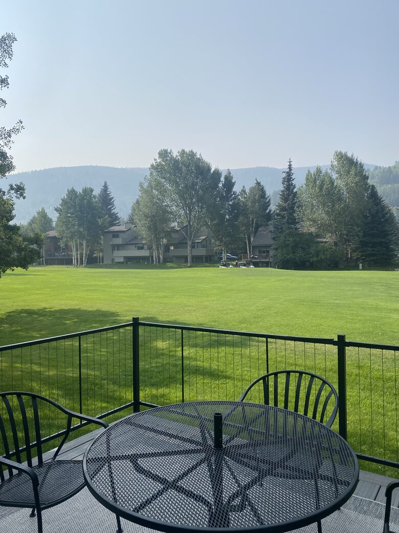 View outside Great Room onto Eagle Vail Golf Course