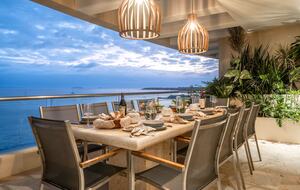 Al fresco dining on your terrace on Banderas Bay